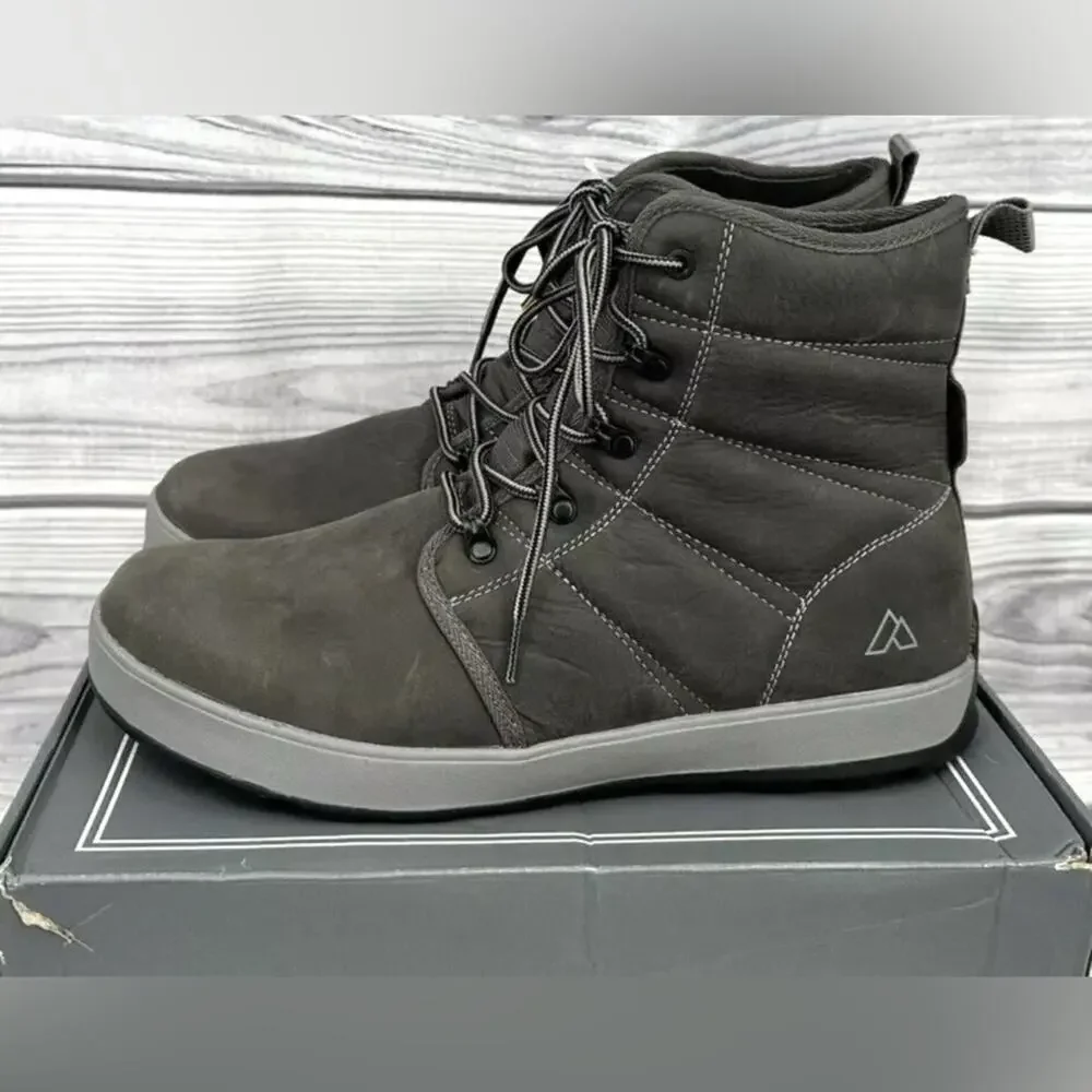 ALPINE DESIGN X KAMIK EZRA WATERPROOF LEATHER BOOTS Men's Size 8.5 GREY‎ NEW